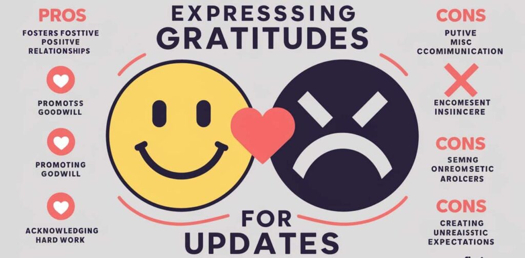 Pros and Cons of Expressing Gratitude for Updates